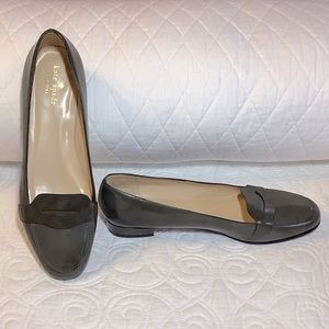 Kate Spade, loafers, dark gray, size 9.